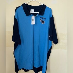 Nike Titans Blue and Black Polo Shirt